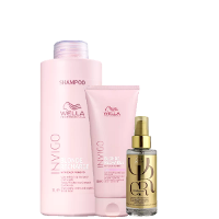 Wella Professionals Invigo Blonde Recharge Shampoo 1L Condicionador 200ml e Oil Reflections 100ml - 1