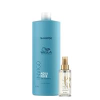 Kit Wella Professionals Invigo Balance Acqua Pure Shampoo 1L e Oil Reflections Light 100ml (2 produtos) - 1