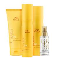 Wella Professionals Invigo Sun Kit Completo e Oil Reflections Light 100ml 4 Produtos - 1