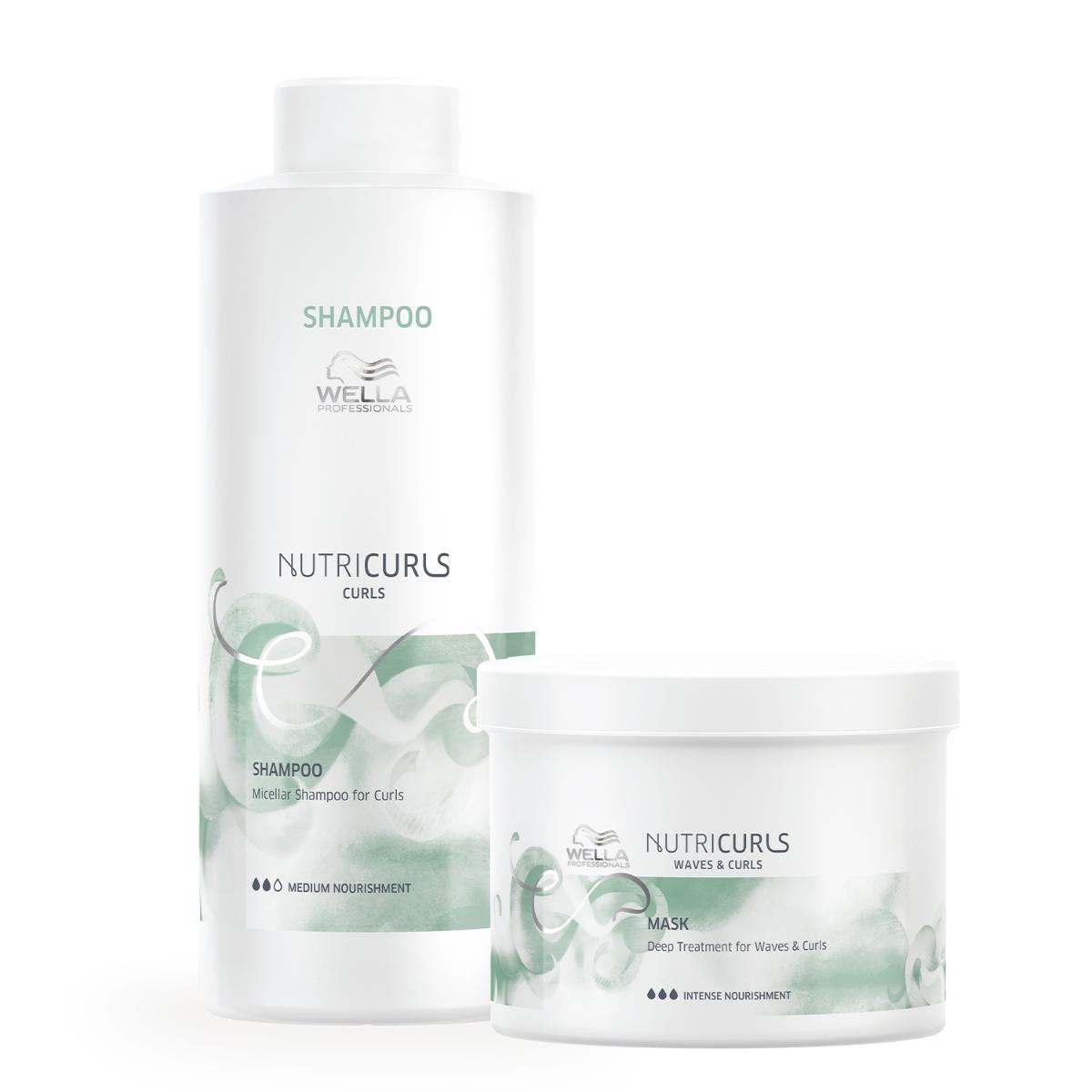 Wella Professionals Nutricurls Shampoo 1L+Máscara 500ml - 1