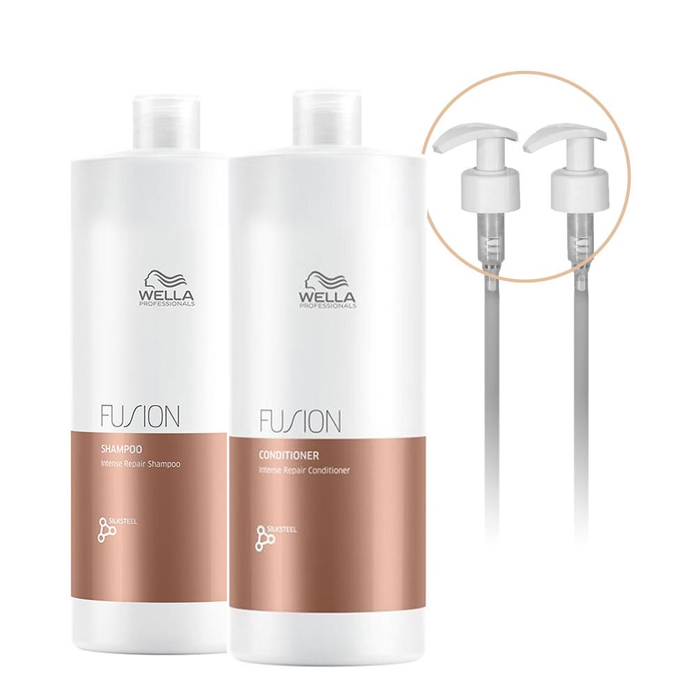 Kit Wella Professionals Fusion Shampoo  Condicionador e Válvula (4 produtos) - 1