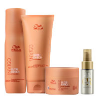 Wella Professionals Invigo Nutri-Enrich Shampoo 250ml+Condicionador 200ml+Mascara 150ml+Oil Reflections Light 30ml - 1