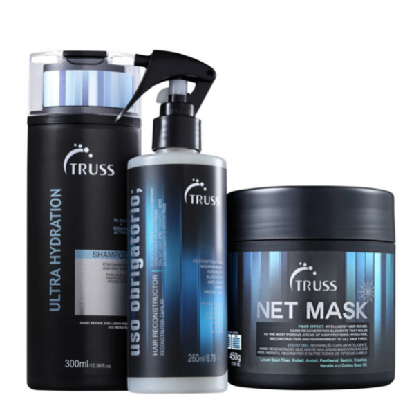 Truss Ultra Hydration - Shampoo 300ml+Uso Obrigatório 260ml+Net Mask 550g - 1