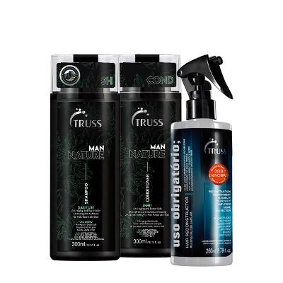 Truss Man Nature Shampoo+Condicionador 300ml+Truss Uso Obrigatório 260ml