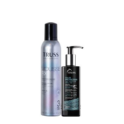 Kit Truss Mousse Fix Mousse Modelador e Hair Protector Leave-in Desembaraçante  (2 produtos)