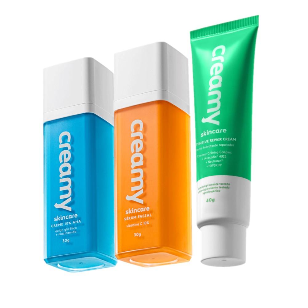 Kit Creamy Skincare Vitamina C Glocólico Hidratante Reparador (3 produtos) - 1