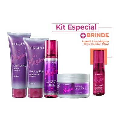 Lowell Keeping Liss Liso Mágico Duo Home Care Fluido 200ml e Mascara Hidratante 240g