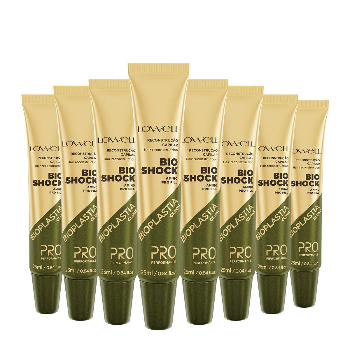 Kit Lowell Bioplastia Clinic Bio Shock Tratamento Reconstrutor 25ml (8 unidades) - 1