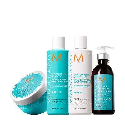 Kit Moroccanoil Reparador Antifrizz Creme e Máscara Light 250ml (4 produtos)
