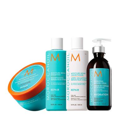 Kit Moroccanoil Reparador Antifrizz Creme e Máscara Reparadora 500ml (4 produtos)