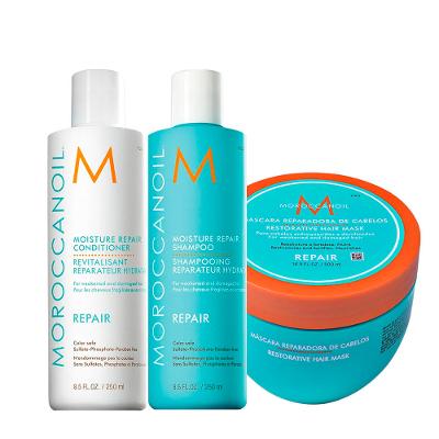 Kit Moroccanoil Reparador de Umidade Duo e Máscara Reparadora 500ml (3 produtos)