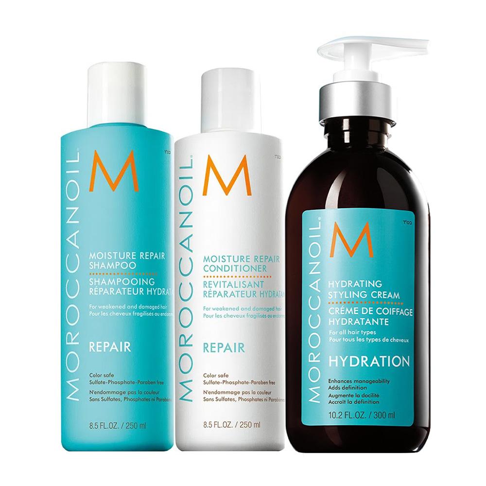 Kit Moroccanoil Reparador Antifrizz Creme (3 produtos) - 1