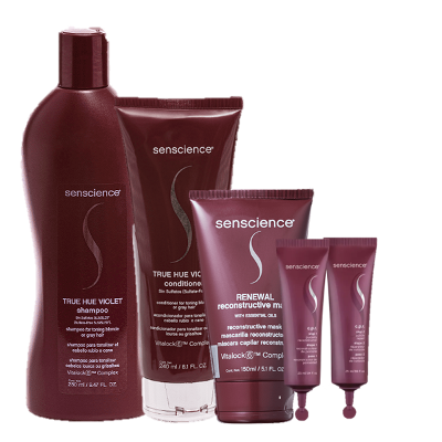 Senscience True Hue Violet Duo Home Care Renewal Mask 150ml e CPR Tratamento 2x25ml