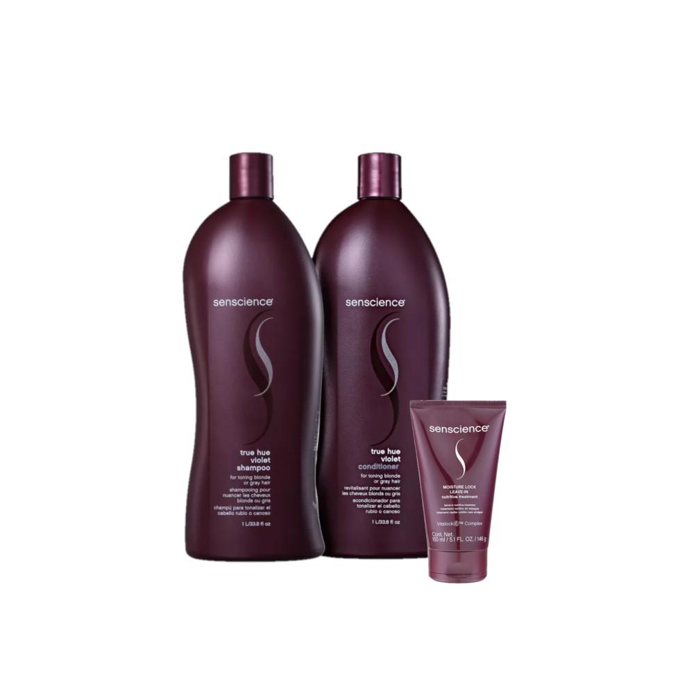 Kit Senscience True Hue Violet Salon Moisture Lock (3 Produtos) - 1