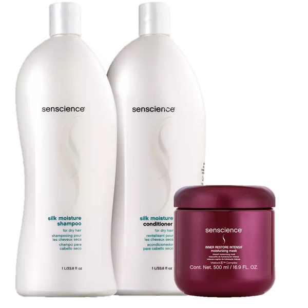 Senscience Silk Moisture Duo 1L e Inner Restore Intensif Moisturizing Mask 500ml - 1
