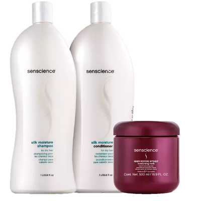 Senscience Silk Moisture Duo 1L e Inner Restore Intensif Moisturizing Mask 500ml