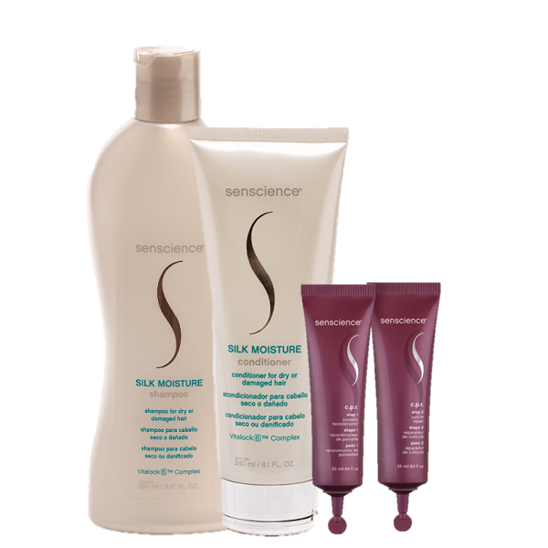 Senscience Silk Moisture Duo Home Care e CPR Tratamento Reconstrutor 2x25ml - 1