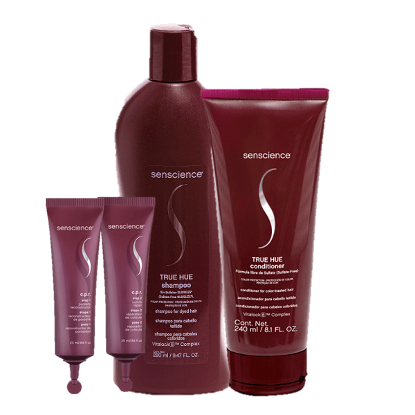 Senscience True Hue Duo Home Care e CPR Tratamento Reconstrutor 2x25ml - 1