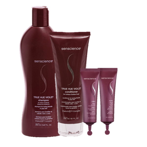 Senscience True Hue Violet Duo Home Care e CPR Tratamento Reconstrutor 2x25ml - 1