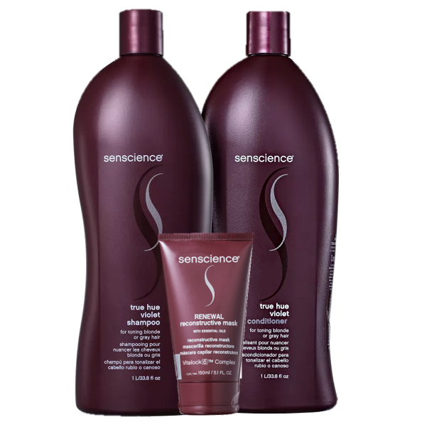 Senscience True Hue Violet Duo 1L e Renewal Mask 150ml - 1