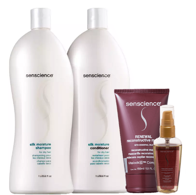 Senscience Silk Moisture Duo 1L True Hue Color Oleo 55ml e Renewal Mask 150ml