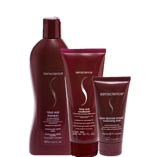 Senscience True Hue Shampoo 280ml Condicionador 240ml e Inner Restore Intensif 50ml - 1