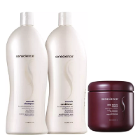 Senscience Smooth - Shampoo+Condicionador 1L+Mascara Inner Restore Intensif 500ml - 1