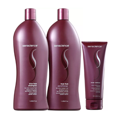 Senscience True Hue Shampoo+Condicionador 1L+Mascara Inner Restore Deep Moisturizing 200ml