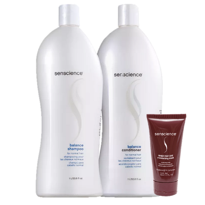 Kit Senscience Balance Duo 1L e Inner Restore Moisturizing mask 50ml