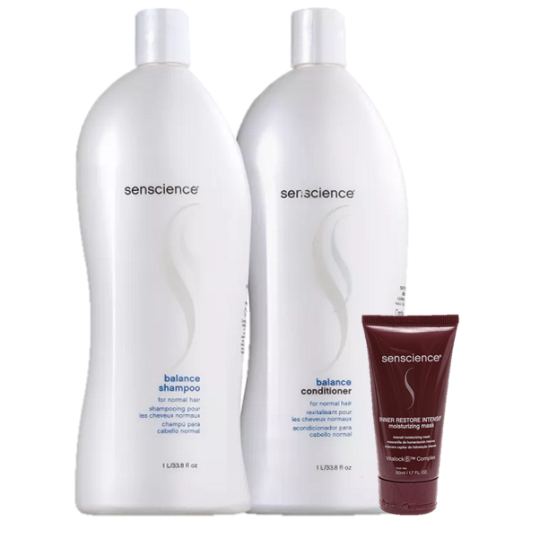 Kit Senscience Balance Duo 1L e Inner Restore Intesif Moiusturizing Mask 50ml - 1