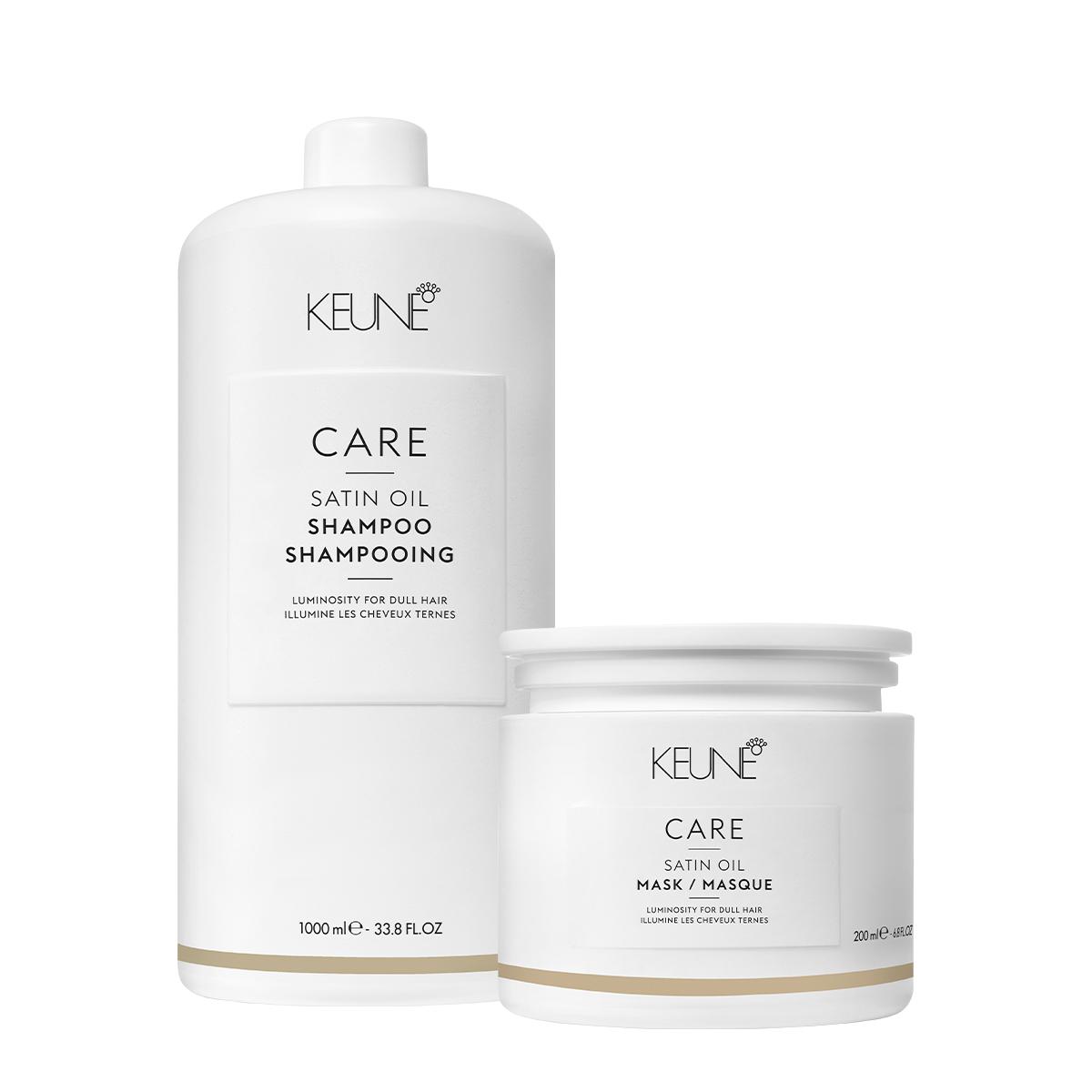 Kit Keune Care Satin Oil Shampoo Litro e Máscara (2 produtos) - 1