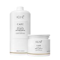 Kit Keune Care Satin Oil Shampoo Litro e Máscara (2 produtos) - 1