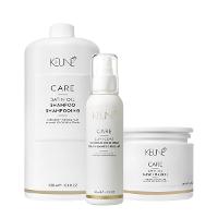 Kit Keune Care Satin Oil Shampoo Litro Máscara e Lumi Coat Finalizador (3 produtos) - 1