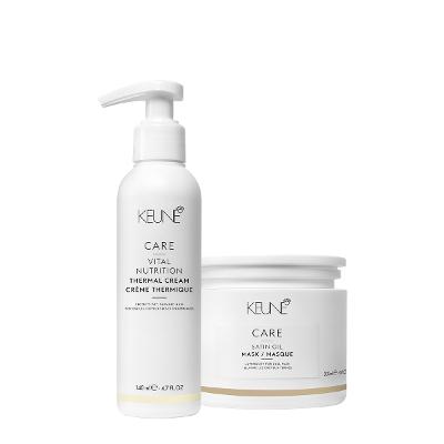 Kit Keune Care Satin Oil Máscara e Vital Nutrition Thermal Cream (2 produtos)