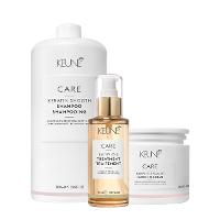Kit Keune Care Keratin Smooth Shampoo Litro Máscara e Satin Oil ( 3 produtos) - 1