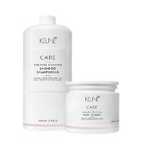 Kit Keune Care Keratin Smooth Shampoo Litro e Máscara (2 produtos) - 1