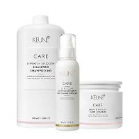 Kit Keune Care Keratin Smooth Shampoo Litro Máscara e Lumi Coat Finalizador (3 produtos) - 1