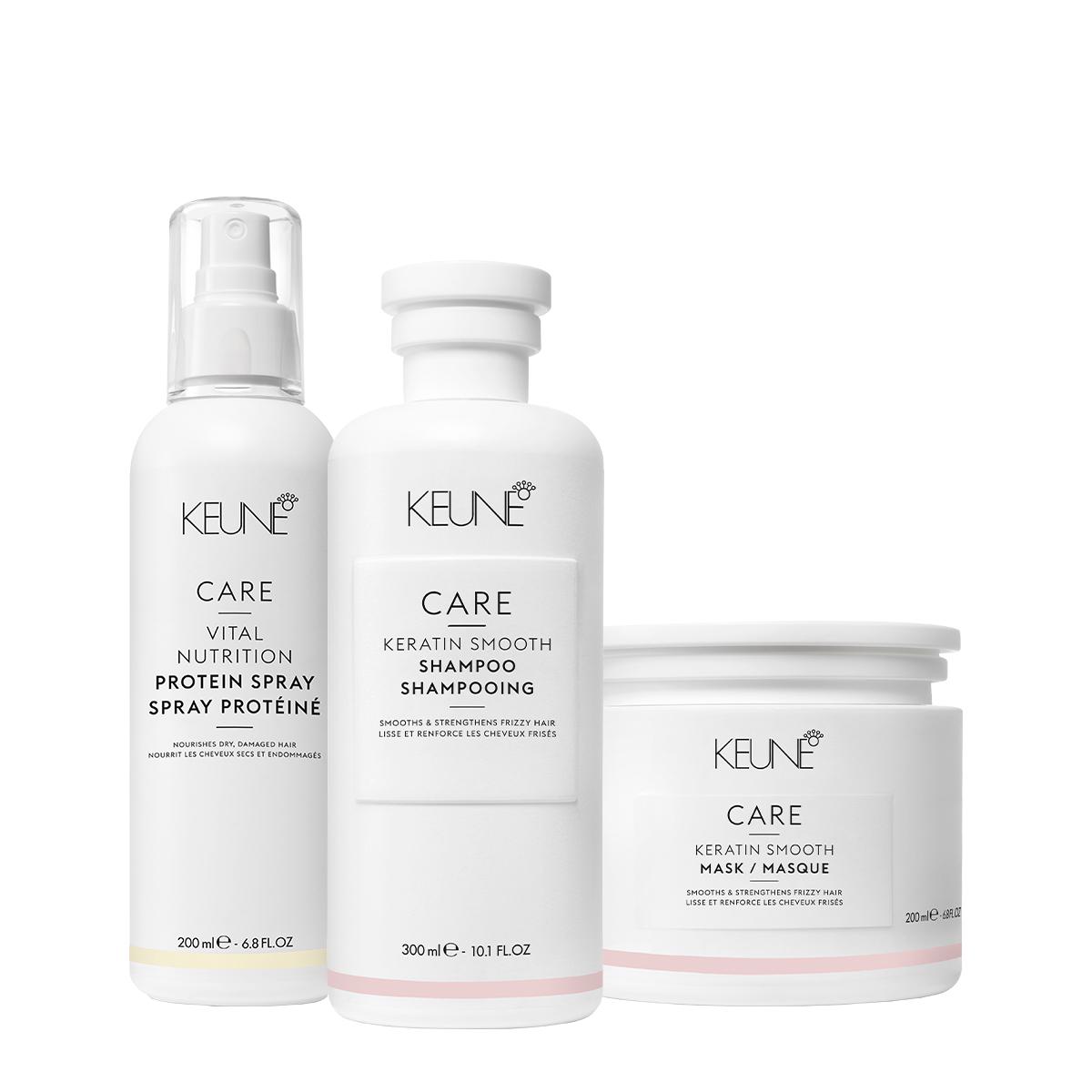 Kit Keune Care Keratin Smooth Shampoo Máscara e Vital Nutrition Protein (3 produtos) - 1