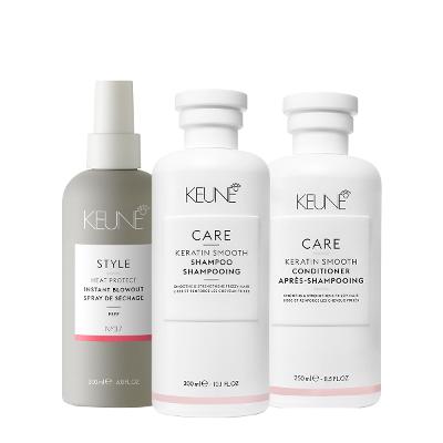 Kit Keune Care Keratin Smooth Shampoo Condicionador e Style Instant Blowout 200ml Nº37 (3 produtos)