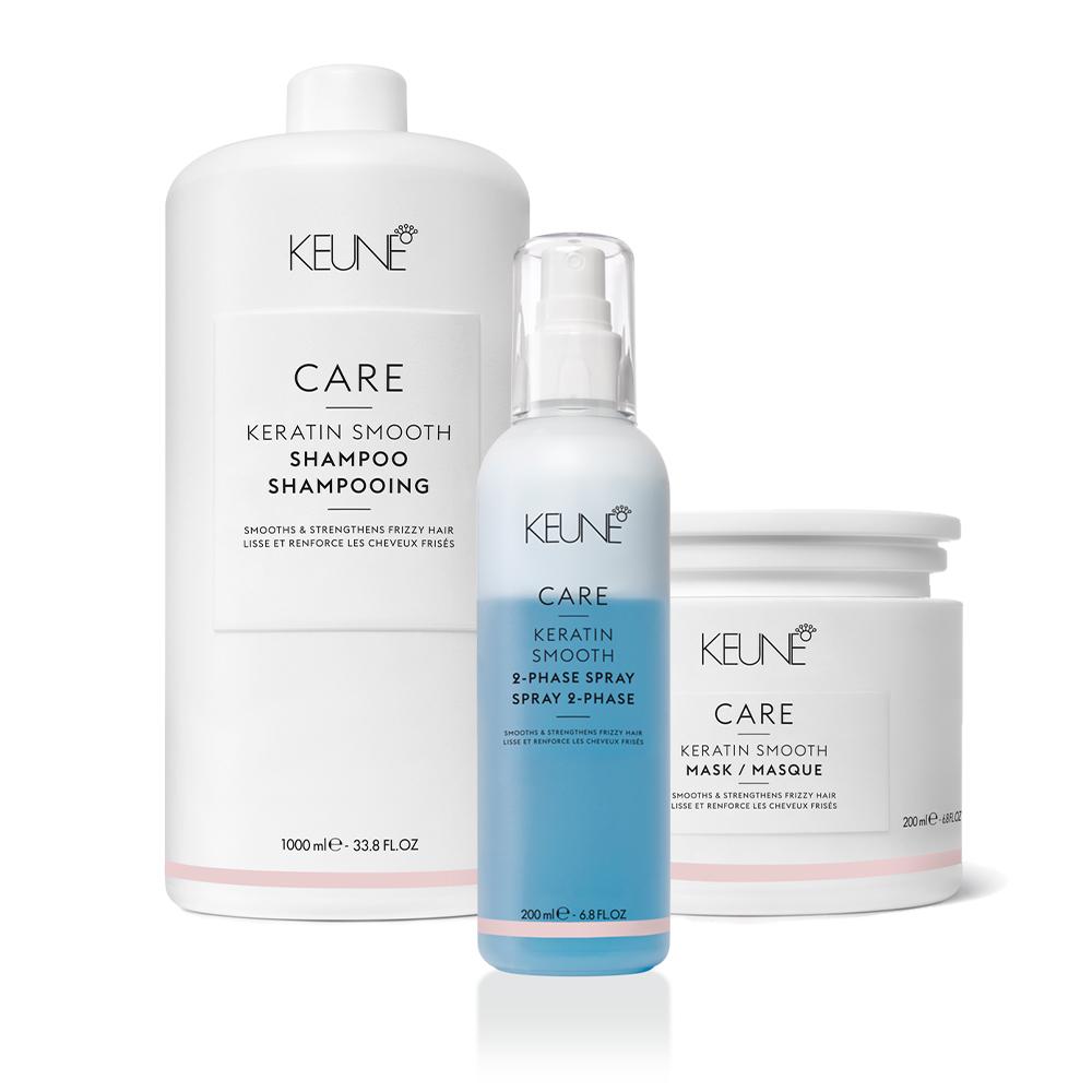 Kit Keune Care Keratin Smooth Shampoo Litro Mask Phase (3 produtos) - 1