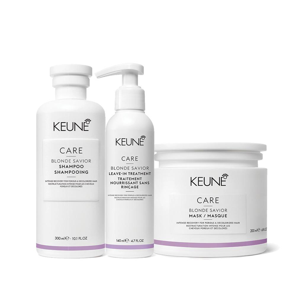 Kit Keune Care Blonde Savior Shampoo + Máscara + Leave-In (3 produtos) - 1