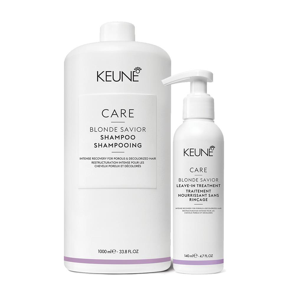 Kit Keune Care Blonde Savior Shampoo 1L + Leave-In (2 produtos) - 1