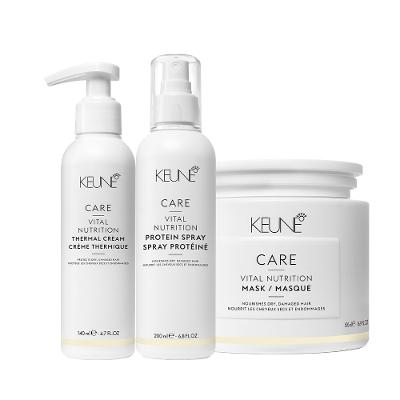 Kit Keune Care Vital Nutrition Mask 500ml Thermal Protein (3 produtos)