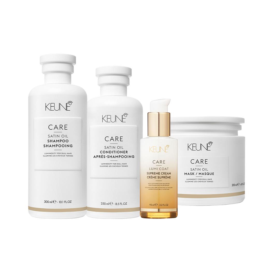 Kit Keune Care Satin Oil Shampoo Condicionador Mask Supreme (4 produtos) - 1