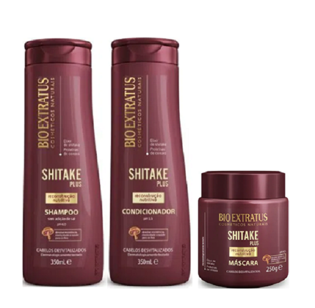 Bio Extratus Shitake Plus (Shampoo+Condicionador 350g+Mascara 250g) - 1
