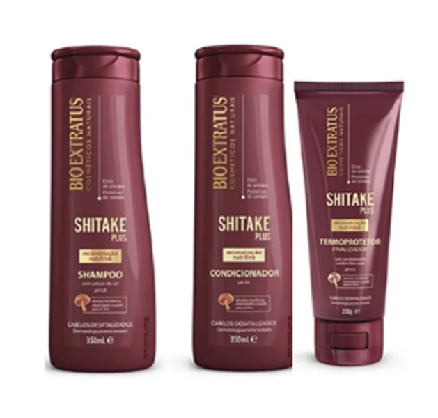 Bio Extratus Shitake Plus (Shampoo+Cond 350g+ Finalizador Termoprotetor 200g) - 1