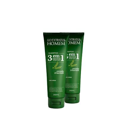Kit Bio Extratus Homem 3 em 1 - Shampoo 250ml (2 unidades)