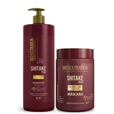 Bio Extratus Shitake Plus - Shampoo 1L+Mascara 1Kg