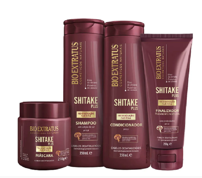 Bio Extratus Shitake Plus (Shampoo+Cond 350g+Mascara 250g+ Finalizador Noite/Dia 200g) - 1