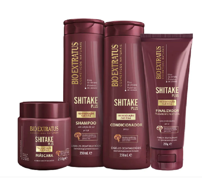 Bio Extratus Shitake Plus (Shampoo+Cond 350g+Mascara 250g+ Finalizador Noite/Dia 200g)